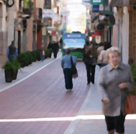 Las obras del TRAM obligan a desviar el tráfico de las calles Mayor y Colón