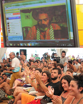 Sánchez Gordillo, alcalde de Marinaleda, en el Rototom en videoconferencia