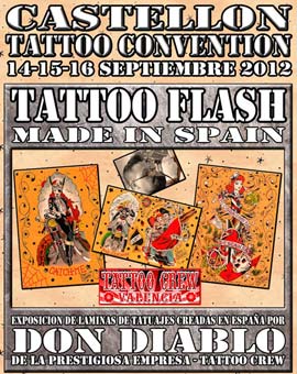 Don Diablo de Tattoo Crew Valencia en la Tattoo Flash Made in Spain de la 6ª Convención Internacional de Tatuaje de Castellón