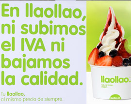 Los exquisitos helados de yogurt Llaollao de Castellón no suben el IVA