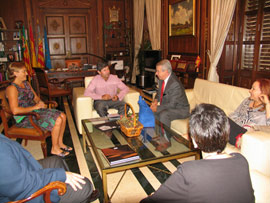 El responsable de Relaciones Internacionales de la ciudad chilena de Copiapo visita al alcalde de Castellón