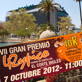 Más de mil doscientos corredores en el 10 K de Castellón, con salida desde El Corte Inglés