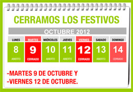Leroy Merlin Castellón informa que los días festivos 9 y 12 de Octubre no abrirá sus puertas