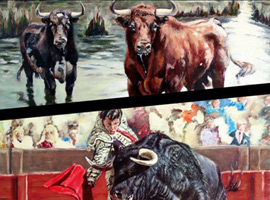 Exposición de pintura taurina en Onda por Juan Monreal Roures