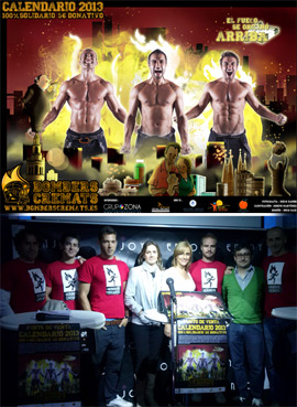 Presentación en Enjoy Sala del calendario solidario 2013 BOMBERS CREMATS