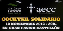 Cócktail solidario en el Gran Casino Castellón a favor de la Asociación Contra el Cáncer