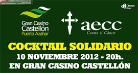Cóctel en beneficio de la Asociación Española Contra el Cáncer en el Gran Casino Castellón