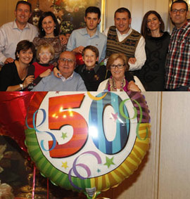 Felices celebraron sus Bodas de Oro Vicente Sales y María Mateu