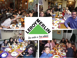 Divertida cena de navidad del equipo de Leroy Merlín de Castellón