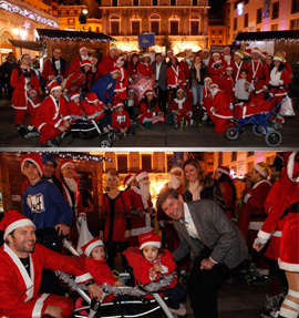 Patinadores de Papá Noel