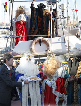 Llegada al puerto de Castellón de los Reyes Magos