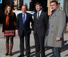 Alfonso Bataller visita la remodelación del cruce de Carcagente con Fernando el Católico