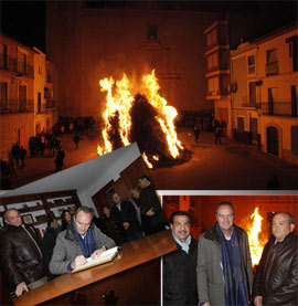 El President, Alberto Fabra, en la hoguera de Les Rossegades de Albocàsser