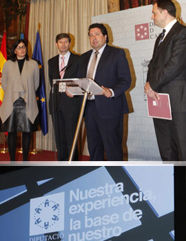 La Diputación presenta el expositor que Castellón, l’Alcora y Onda tendrán en CEVISAMA