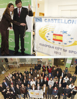 El Alcalde, Alfonso Bataller,  arría la bandera de Castellón Ciudad Europea del Deporte 2012 y presenta los eventos deportivos del 2013