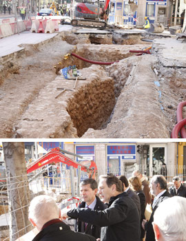 Visita a las obras del TRAM de la zona centro de Castellón