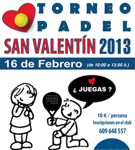 Torneo de pádel San Valentín en Torre Bellver