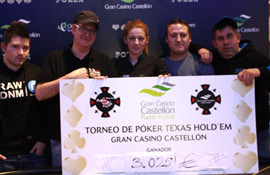 Jarque sale vencedor del Gran Torneo Mensual de febrero en el Gran Casino Castellón
