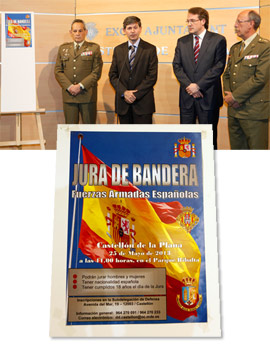 Castellón acogerá una jura de bandera para civiles el día 25 de mayo en el paseo Ribalta