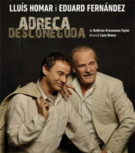 Lluís Homar presenta en el Teatro municipal de Benicàssim la obra “Adreça desconeguda”