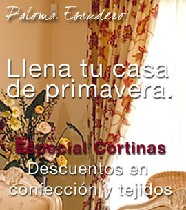 Cortinas que llenan de primavera tu hogar. Promoción especial: descuentos en confección cortinas y tejidos