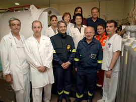 El General de Castelló recibe la visita de técnicos de BP en su Cámara Hiperbárica