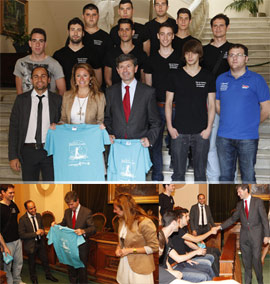 Recepción en el Ayuntamiento de Castellón al Club de Voley Mediterráneo