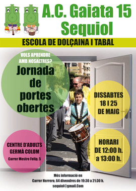 Jornadas de puertas abiertas de dolçaina i tabal