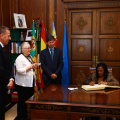Recepción oficial a Fikile Magubane