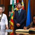 Recepción oficial a Fikile Magubane