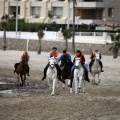 Carrera de caballos y burros