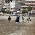 Carrera de caballos y burros