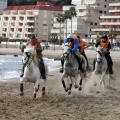 Carrera de caballos y burros