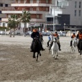 Carrera de caballos y burros