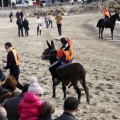 Carrera de caballos y burros