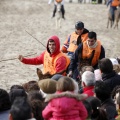 Carrera de caballos y burros