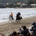 Carrera de caballos y burros