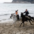 Carrera de caballos y burros