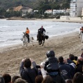 Carrera de caballos y burros