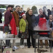 Concurso ide paella con pelotas de Navidad