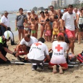 Castellón, simulacro salvamento Cruz Roja, playa de la Almadraba, Benicàssim