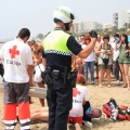 Castellón, simulacro salvamento Cruz Roja, playa de la Almadraba, Benicàssim