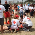 Castellón, simulacro salvamento Cruz Roja, playa de la Almadraba, Benicàssim