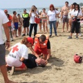 Castellón, simulacro salvamento Cruz Roja, playa de la Almadraba, Benicàssim