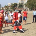 Castellón, simulacro salvamento Cruz Roja, playa de la Almadraba, Benicàssim
