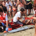 Castellón, simulacro salvamento Cruz Roja, playa de la Almadraba, Benicàssim