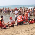 Castellón, simulacro salvamento Cruz Roja, playa de la Almadraba, Benicàssim