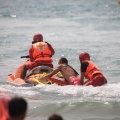 Castellón, simulacro salvamento Cruz Roja, playa de la Almadraba, Benicàssim