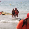 Castellón, simulacro salvamento Cruz Roja, playa de la Almadraba, Benicàssim