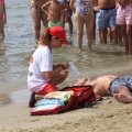 Castellón, simulacro salvamento Cruz Roja, playa de la Almadraba, Benicàssim